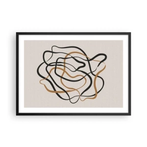Plakat i sort ramme - Alt er gået galt - 70x50 cm