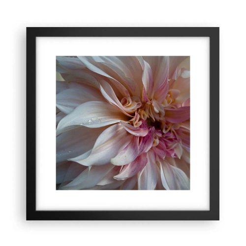 Plakat i sort ramme - Blomstrende friskhed - 30x30 cm