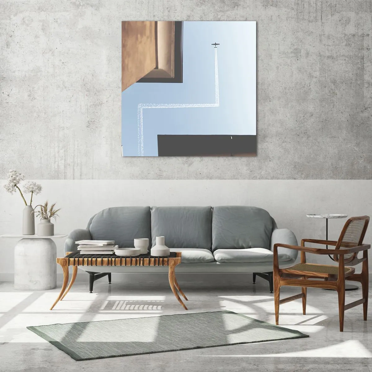 Billede på glas - Over den urbane labyrint - 30x30 cm