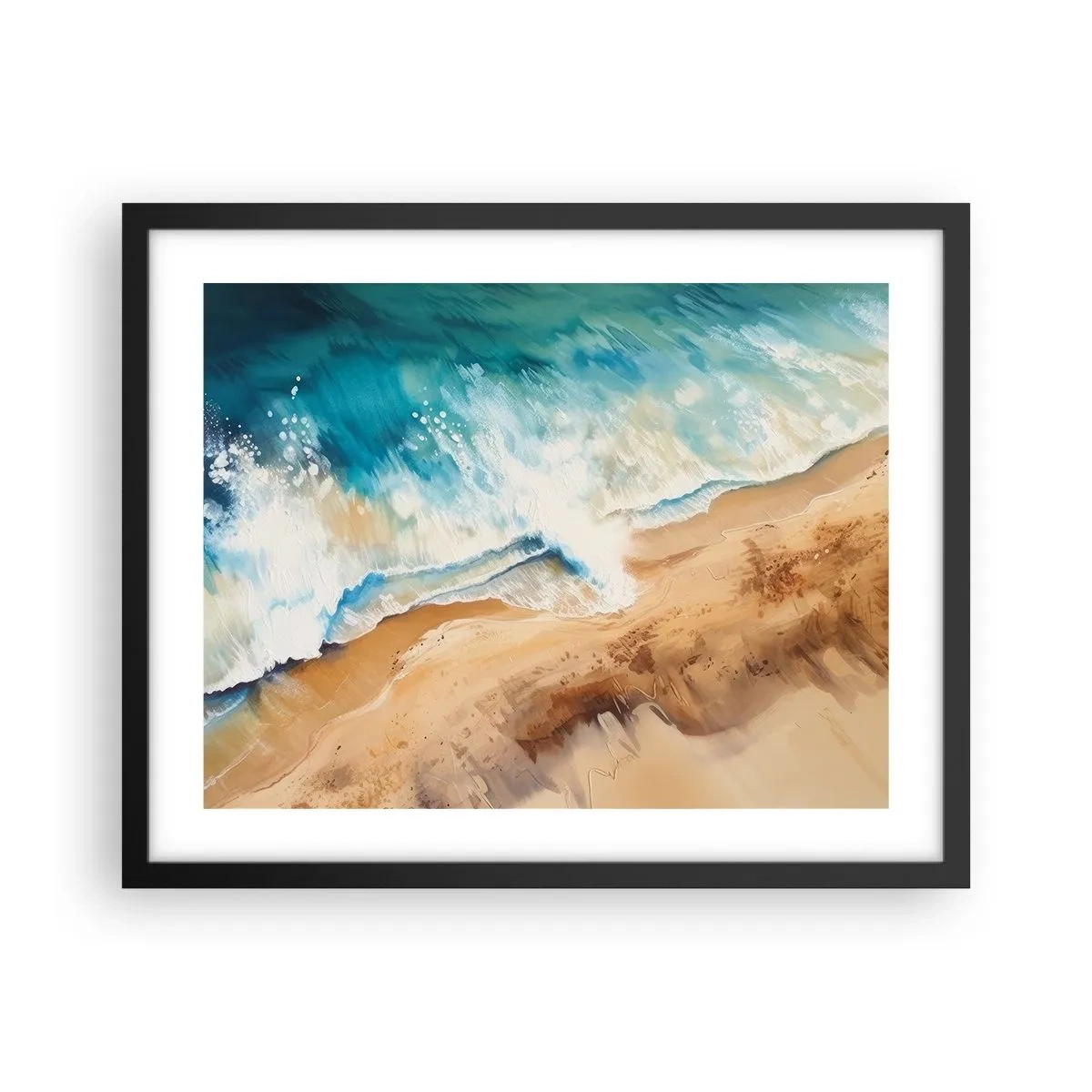 Plakat i sort ramme - Tilbagevendende bølge - 50x40 cm