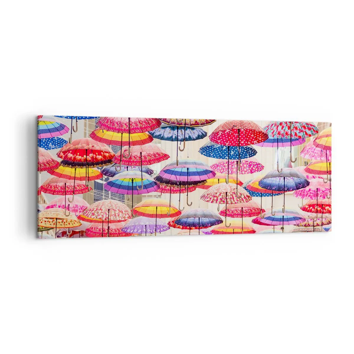 Lærredstryk - Billede på lærred - Engen i byen - 140x50 cm