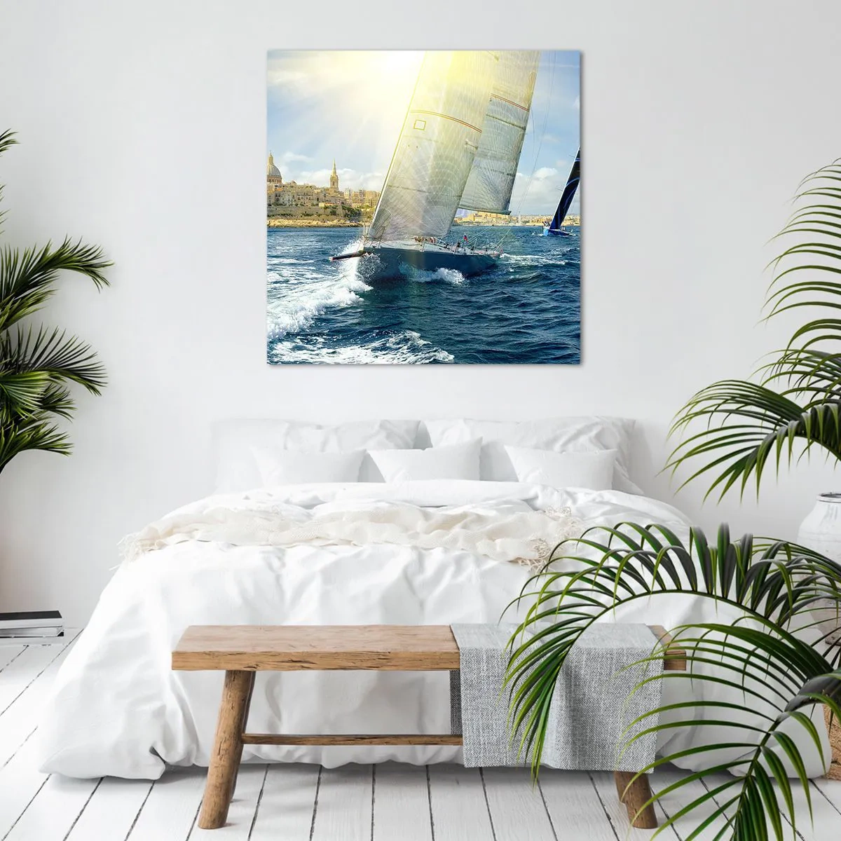 Lærredstryk - Billede på lærred - Tid til at forlade byen - 70x70 cm