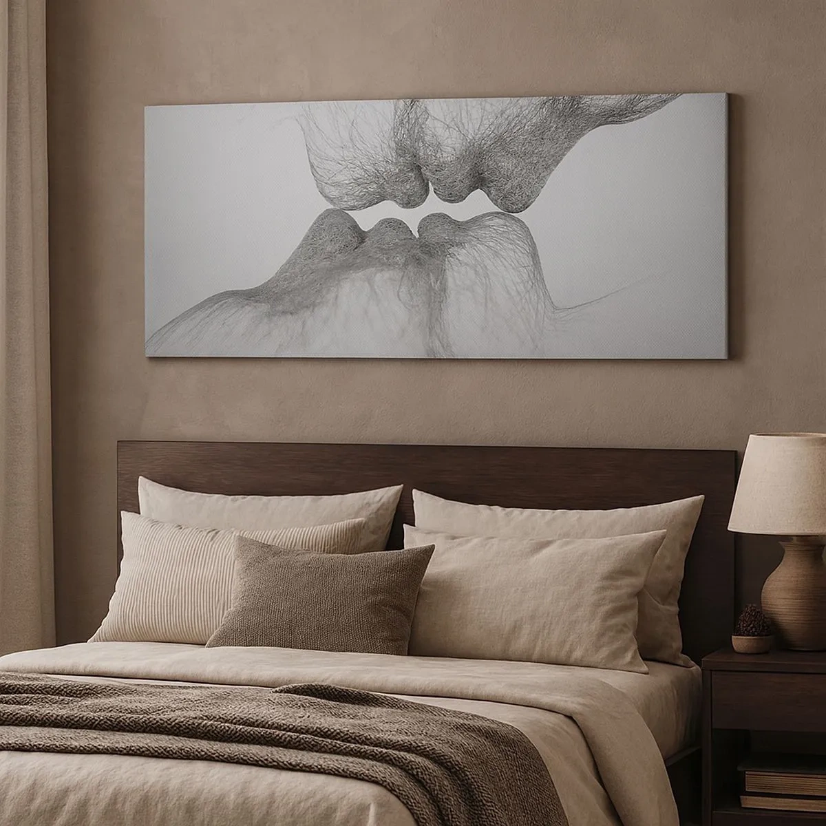 Lærredstryk - Billede på lærred - Vindens kys - 100x40 cm