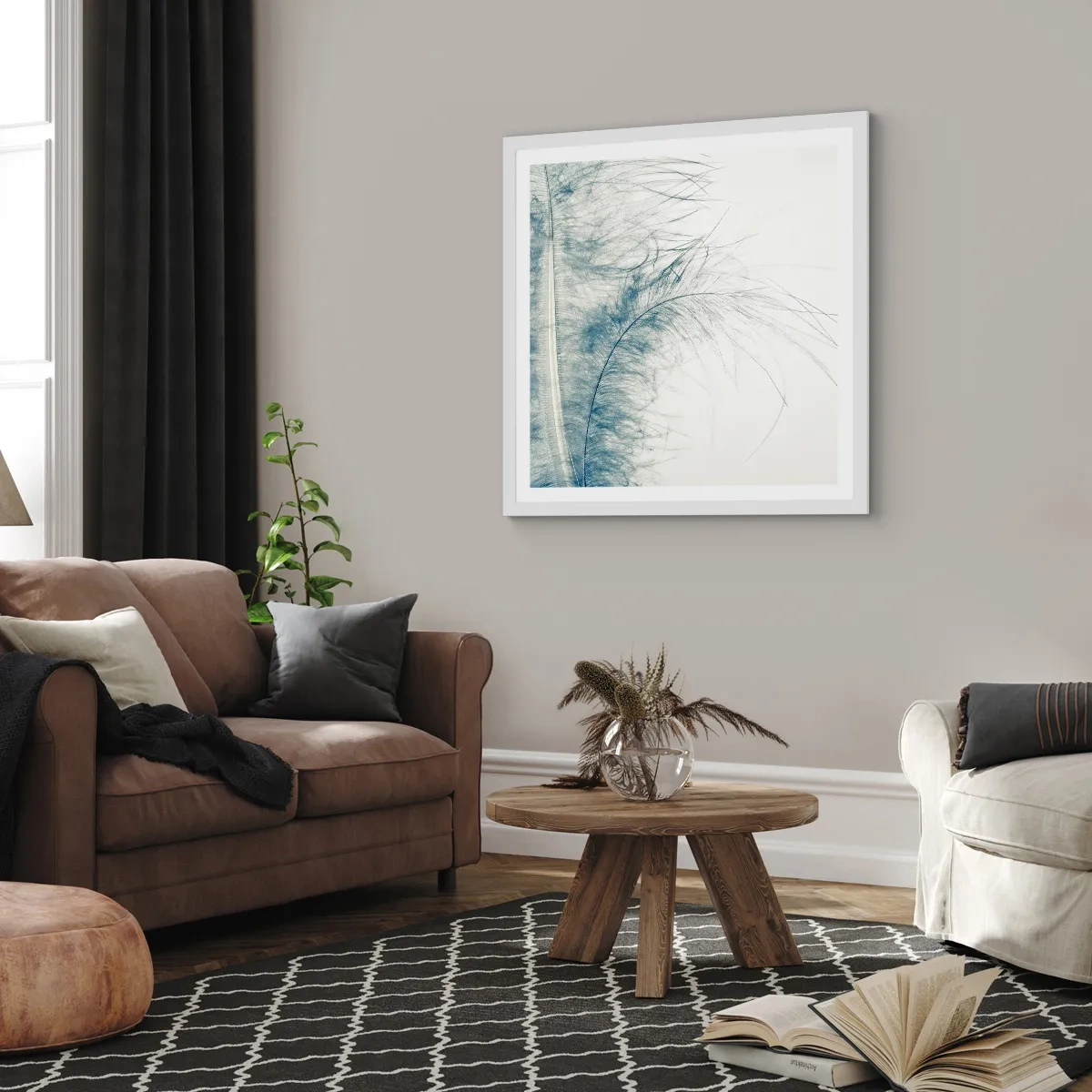 Plakat i hvid ramme - Naturens hvisken - 30x30 cm