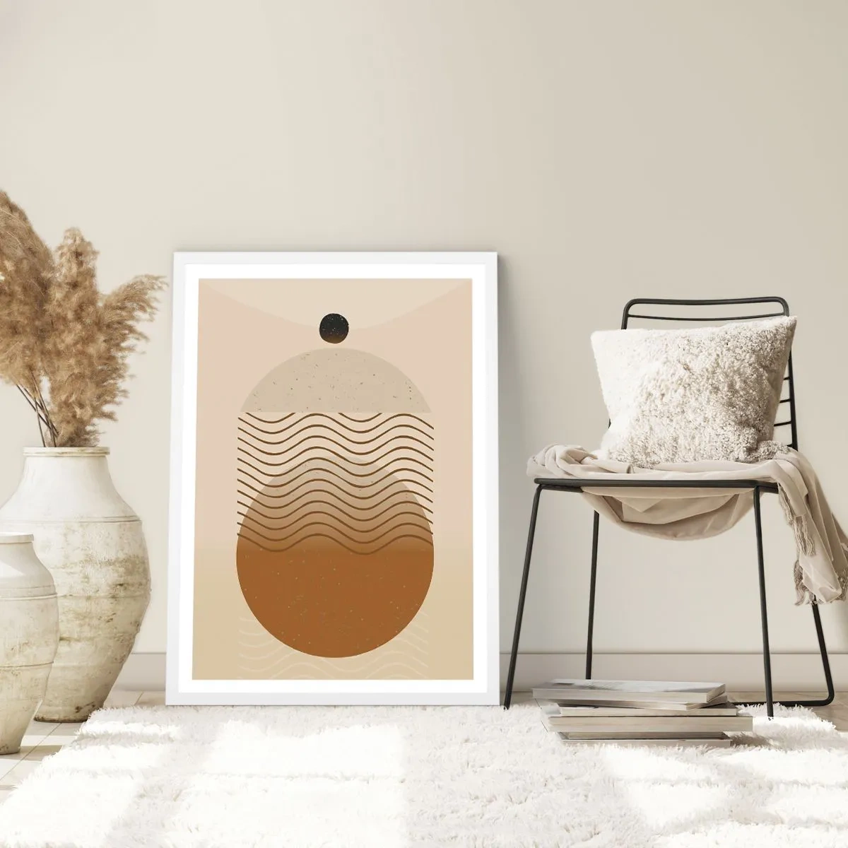 Plakat i hvid ramme - Om geometriske figurers oprindelse - 30x40 cm