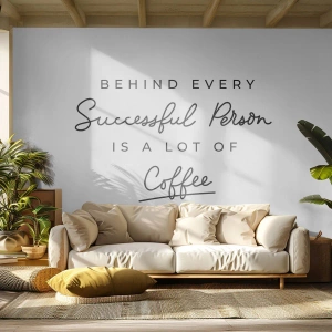 Fototapet Premium Canvas - Hemmeligheden bag succes - Typografi, Bekræftelse, Maxim - 450x315 cm