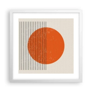 Plakat i hvid ramme - Altid solen - 40x40 cm