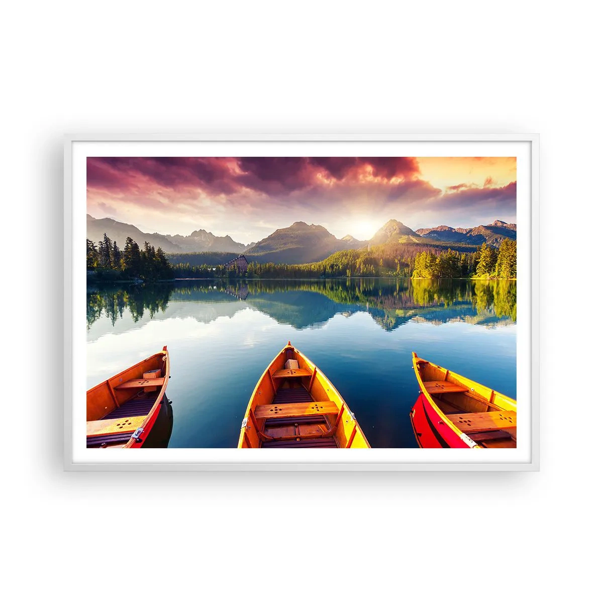 Plakat i hvid ramme - Intet imod naturen - 100x70 cm