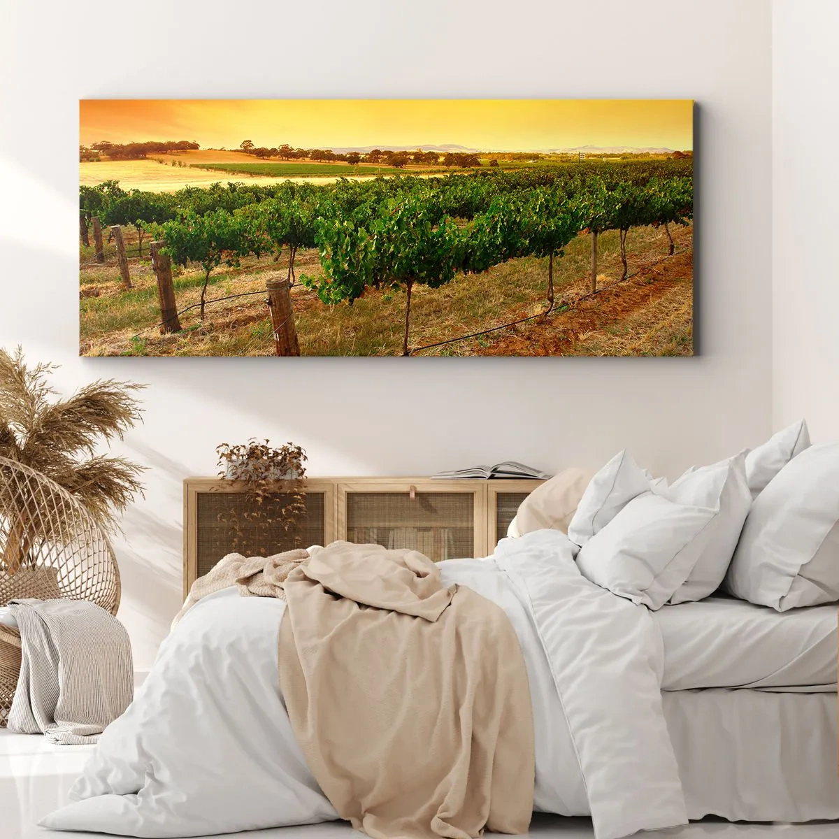 Lærredstryk - Billede på lærred - Drik solen - 140x50 cm
