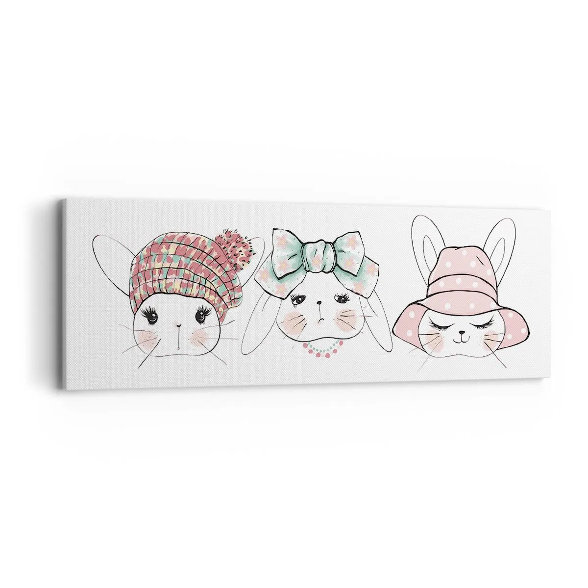 Lærredstryk - Billede på lærred - Eftertænksom, trist, glad - 90x30 cm