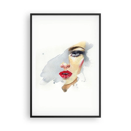 Plakat i sort ramme - Refleksion i en vanddråbe - 61x91 cm