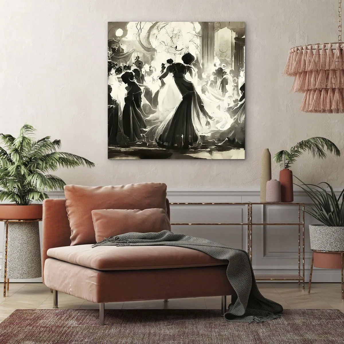 Lærredstryk - Billede på lærred - Den store maskerade - 50x50 cm