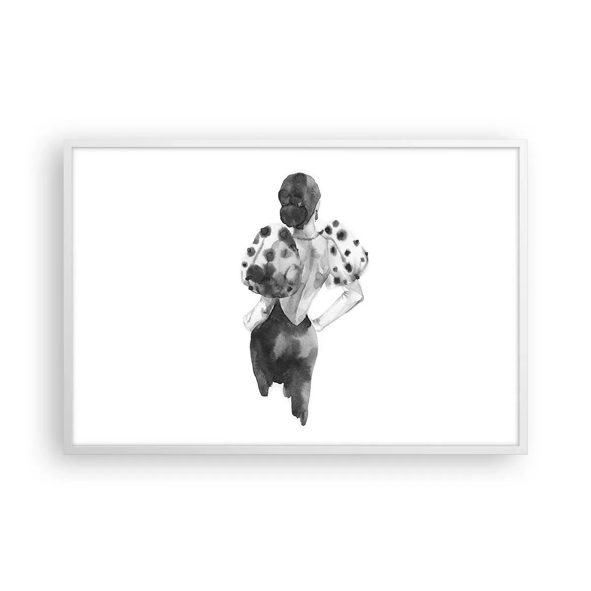 Plakat i hvid ramme - Den gik lige forbi - 91x61 cm