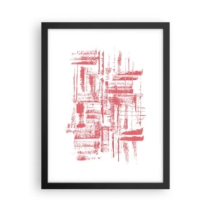 Plakat i sort ramme - Rød by - 30x40 cm