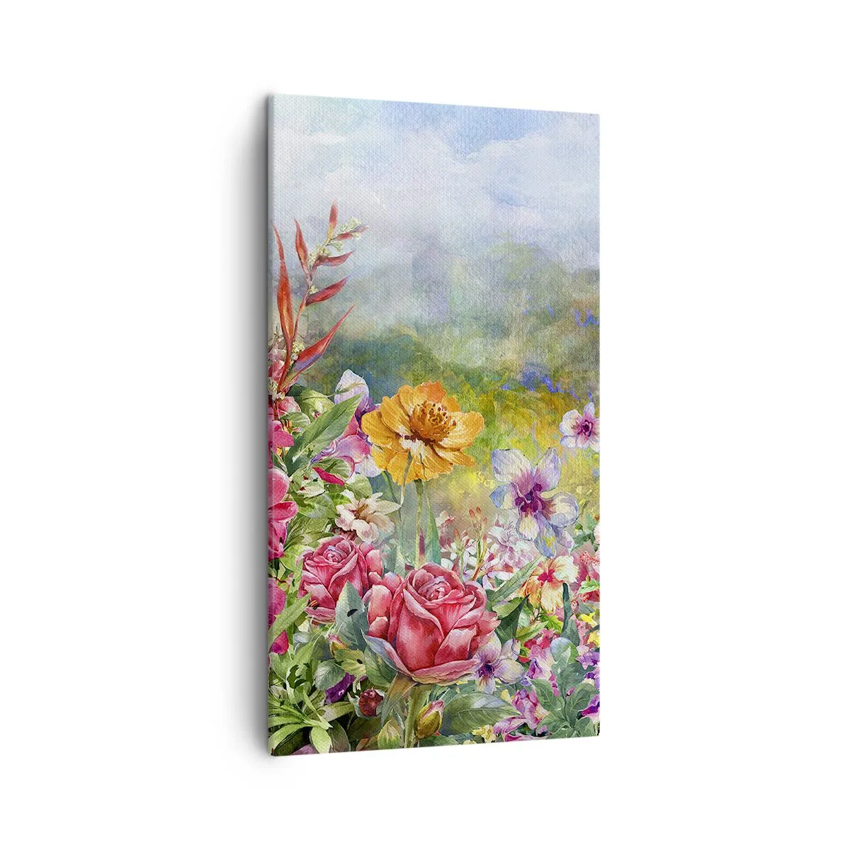 Lærredstryk - Billede på lærred - En have, der er gået amok - 45x80 cm