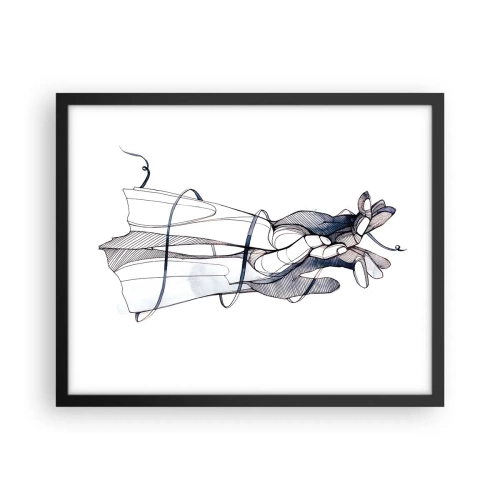 Plakat i sort ramme - En undersøgelse af berøring - 50x40 cm
