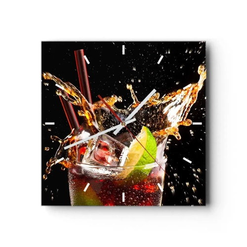 Vægur, Uret - Glæde og farveenergi - 30x30 cm