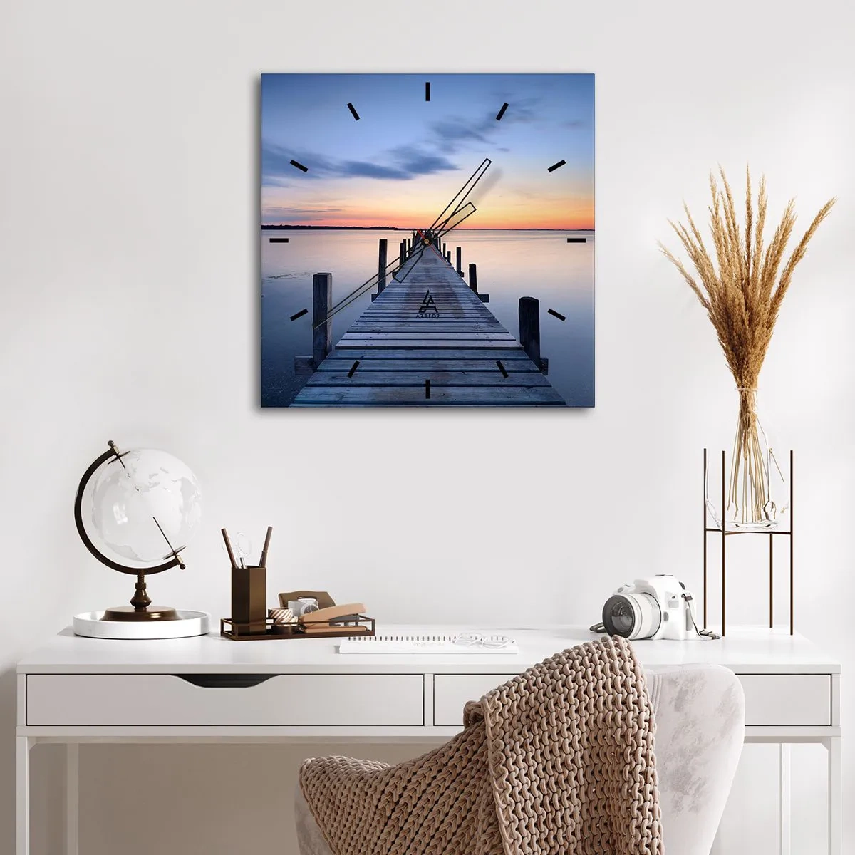 Vægur, Uret - Den rolige skumringstid - 30x30 cm