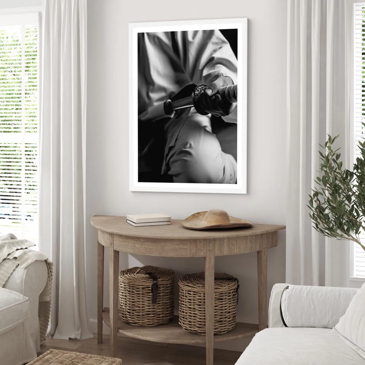 Plakat i hvid ramme - En krigers sjæl - 61x91 cm