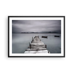 Plakat i sort ramme - Du kan tage af sted i morgen - 70x50 cm