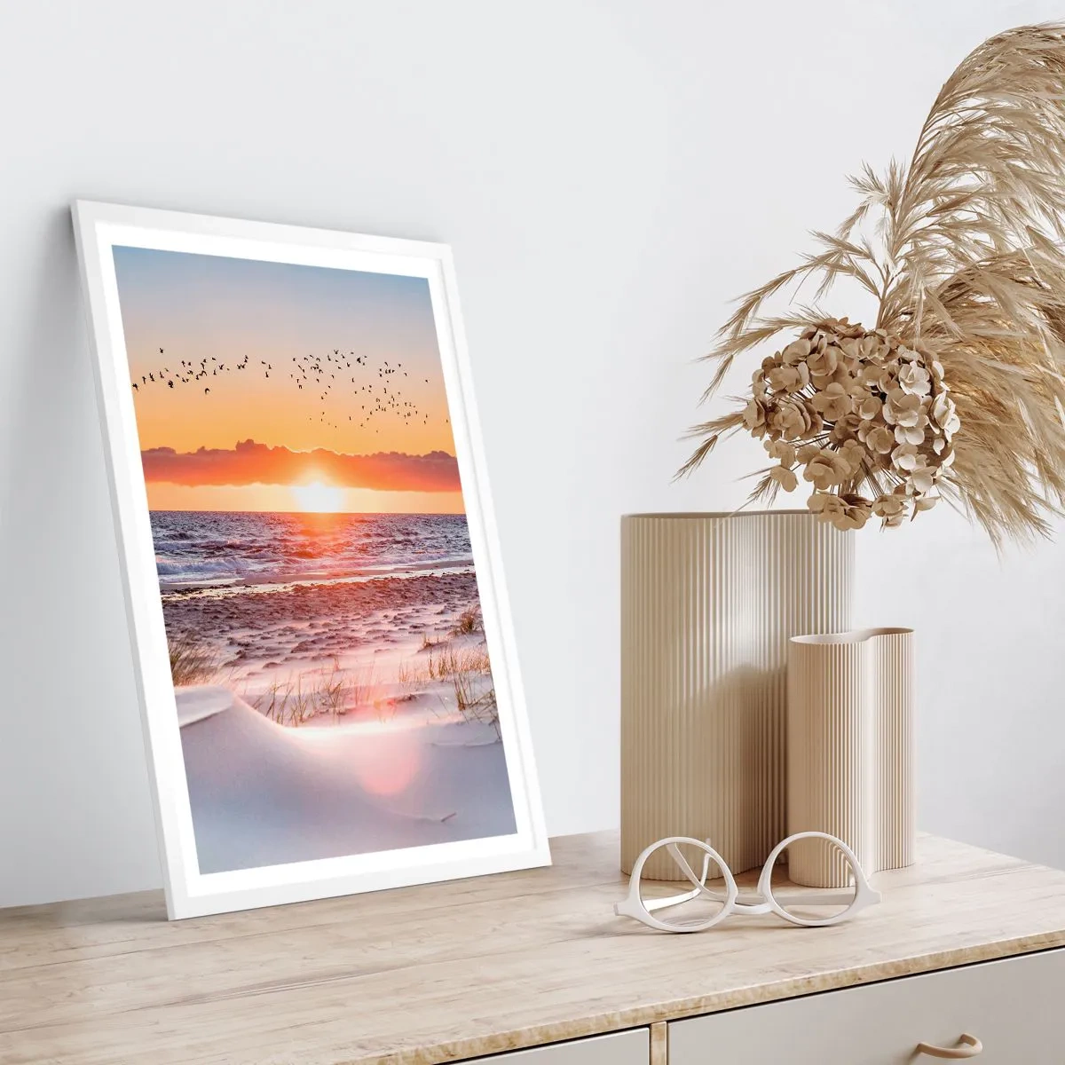 Plakat i hvid ramme - Vandret landskab - 30x40 cm