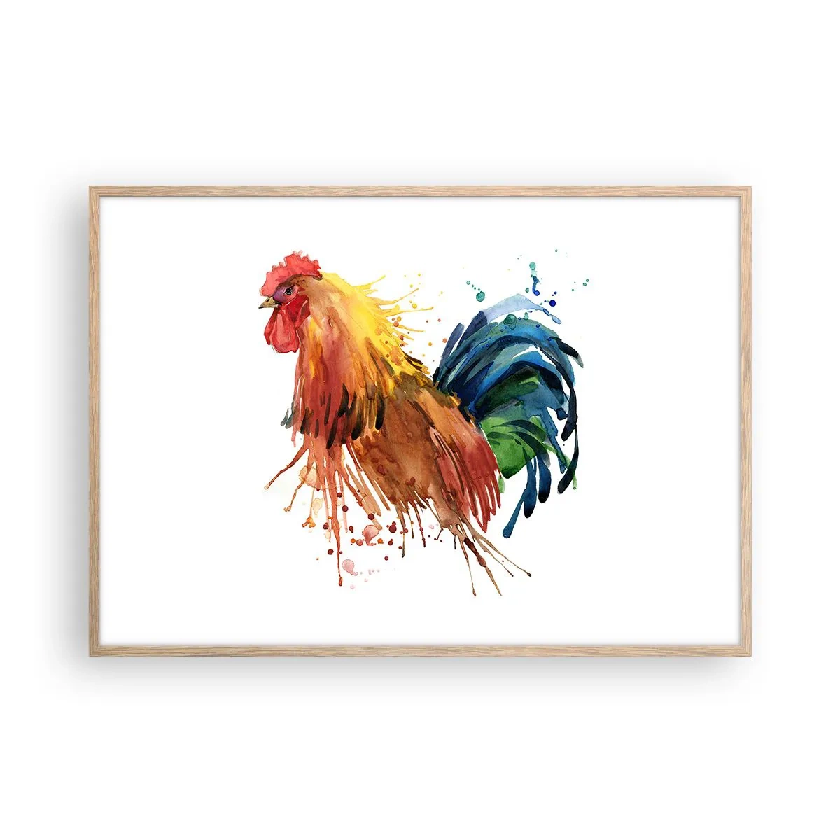 Plakat i ramme af lyst egetræ - Kongelig kappe, kongelig stolthed - 100x70 cm
