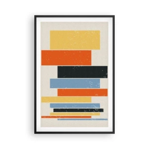 Plakat i sort ramme - Optagelse af musik - 61x91 cm
