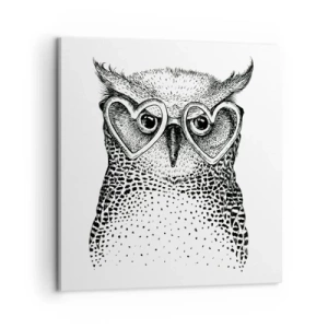 Lærredstryk - Billede på lærred - Klogt og med kærlighed - 60x60 cm