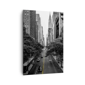 Lærredstryk - Billede på lærred - New York morgen - 70x100 cm