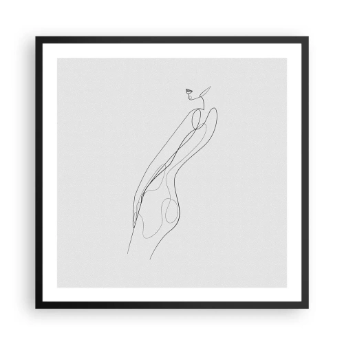 Plakat i sort ramme - Næppe et løfte - 60x60 cm