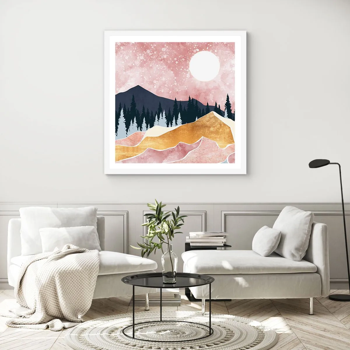 Plakat i hvid ramme - Nattevagt - 40x40 cm