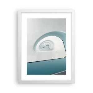 Plakat i hvid ramme - Til bunden af det blå - 30x40 cm