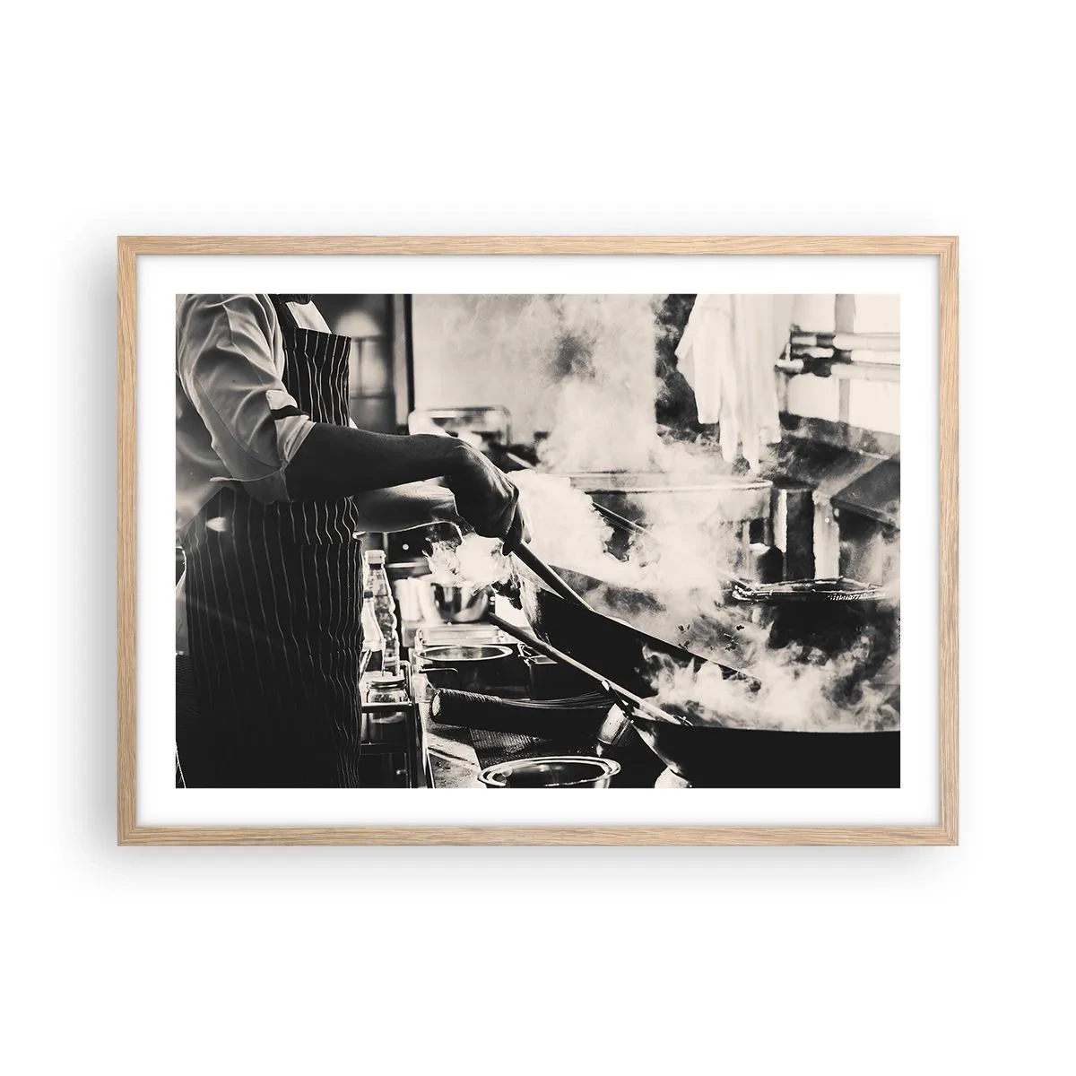 Plakat i ramme af lyst egetræ - Smagernes alkymi - 70x50 cm