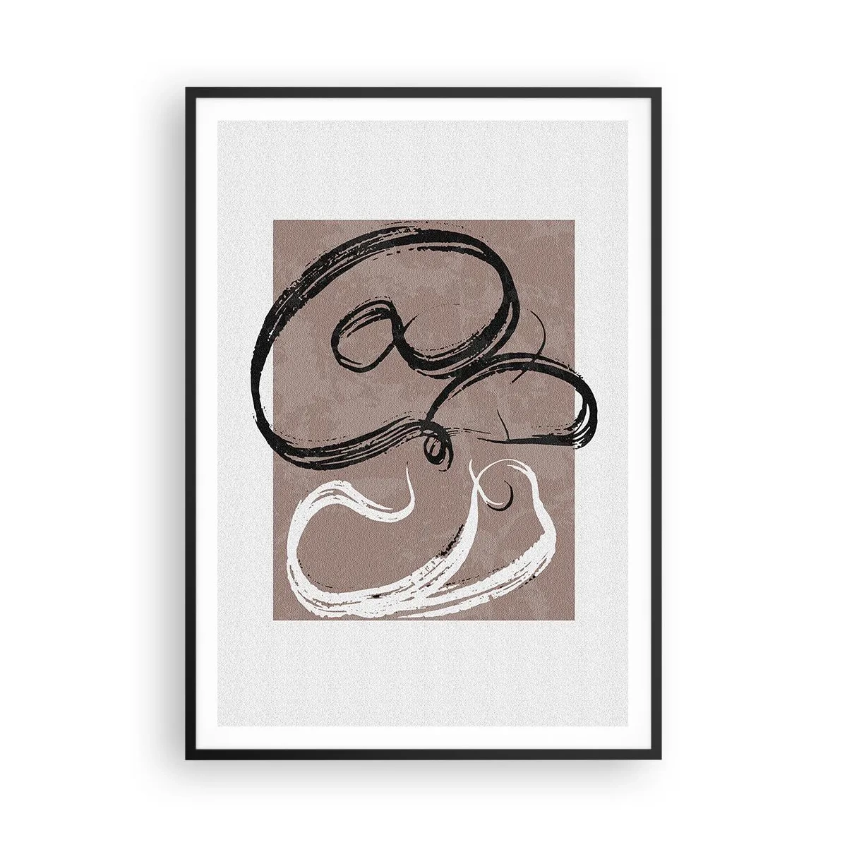 Plakat i sort ramme - Komposition - en søgen efter fuldstændighed - 70x100 cm