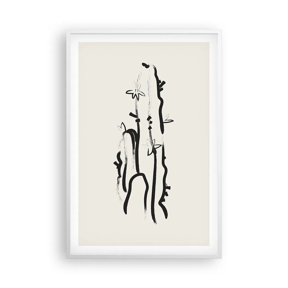 Plakat i hvid ramme - Blomstrende urt - 61x91 cm