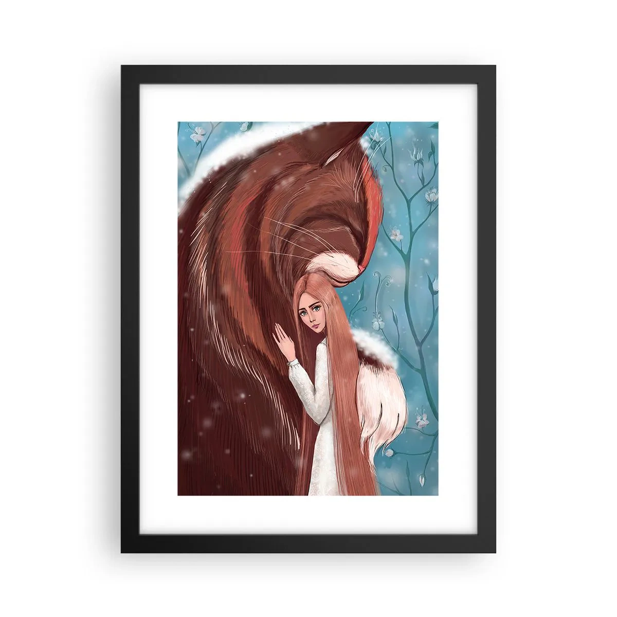 Plakat i sort ramme - Velkommen til et eventyr - 30x40 cm