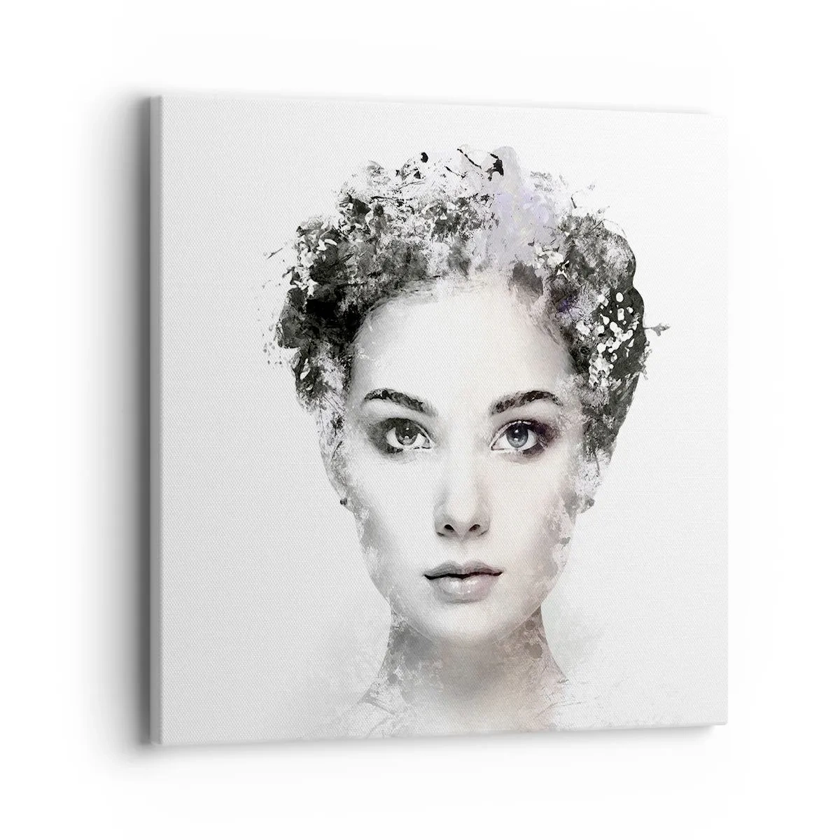 Lærredstryk - Billede på lærred - Et meget stilfuldt portræt - 40x40 cm