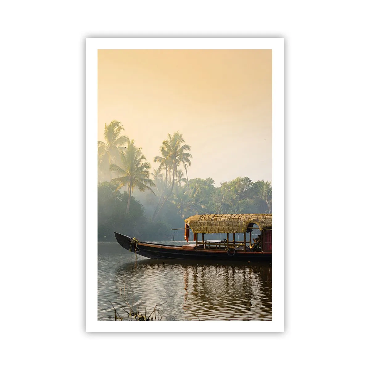 Plakat - Hus ved floden - 61x91 cm