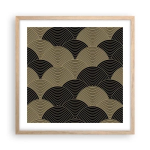 Plakat i ramme af lyst egetræ - Enhed i mangfoldighed - 50x50 cm