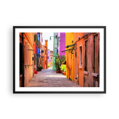 Plakat i sort ramme - Regnbue gyde - 70x50 cm