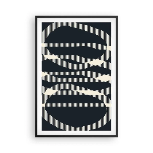 Plakat i sort ramme - Forsøg på at bryde igennem mørket - 61x91 cm