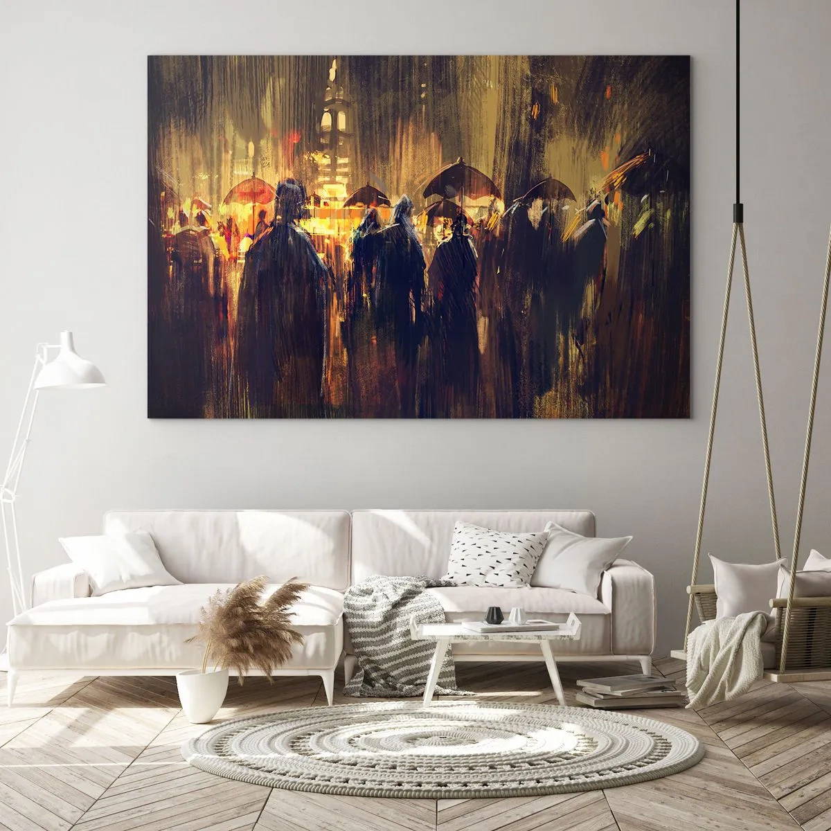 Billede på glas - Tilhængere af regnen - 100x70 cm