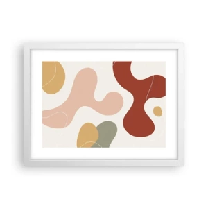 Plakat i hvid ramme - Es eller flores? - 40x30 cm