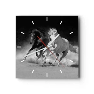 Vægur, Uret - Frihedens galop - 40x40 cm