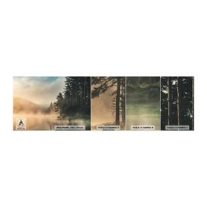 Prøve Fototapet Selvklæbende Deluxe Sticker - En dags fødsel - Landskab, Sø, Skov - 100x30 cm