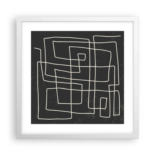 Plakat i hvid ramme - Ikke helt så enkel - 40x40 cm