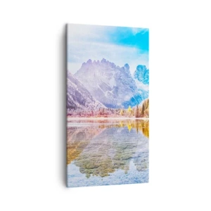 Lærredstryk - Billede på lærred - Og det er allerede efterår i bjergene - 45x80 cm