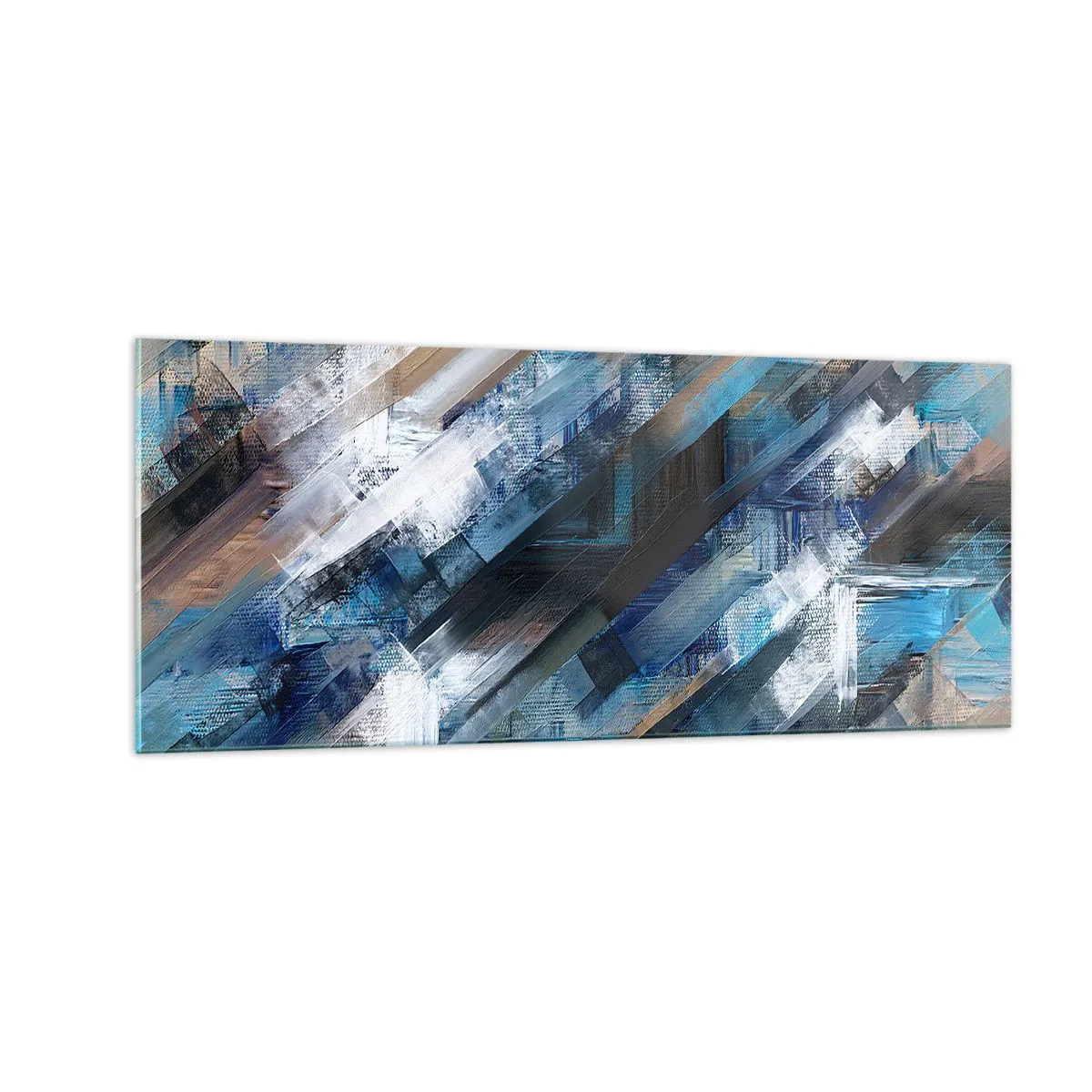 Billede på glas - På en blå skråning - 100x40 cm