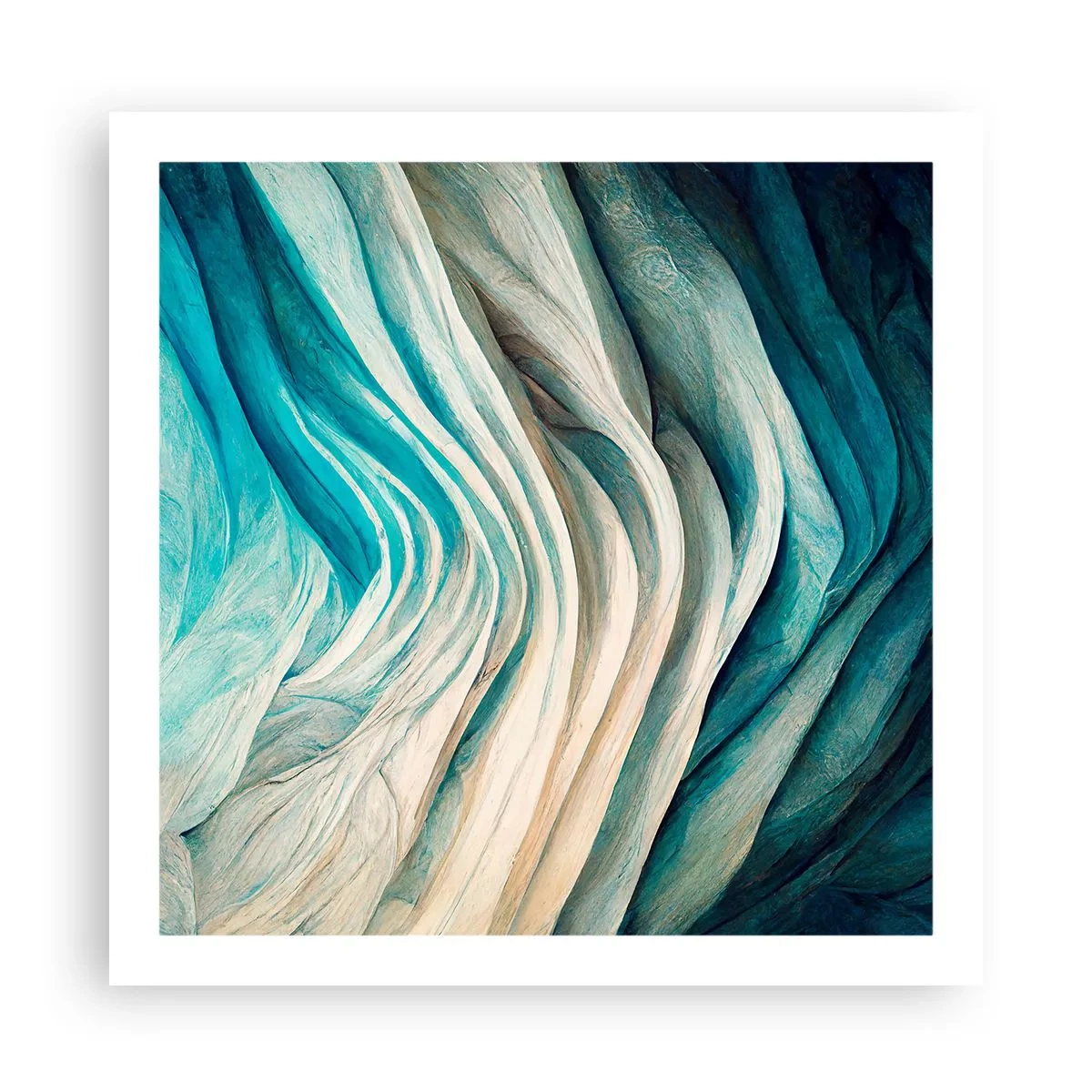 Plakat - Blå umættelighed - 60x60 cm