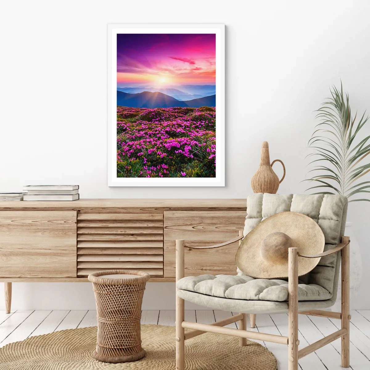 Plakat i hvid ramme - Urter duftede friske bundter fra niw - 50x70 cm